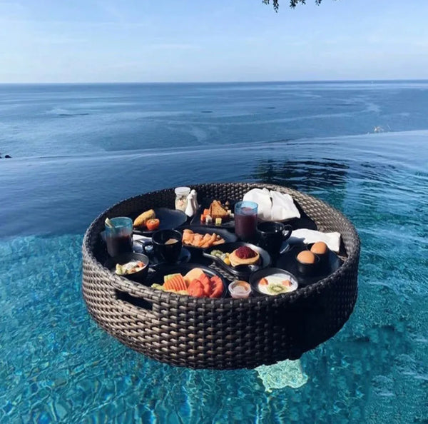 Floating pool tray