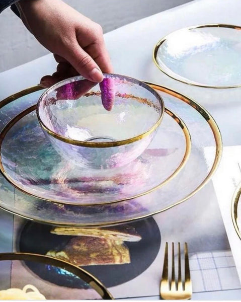 Rainbow plates and bowls set