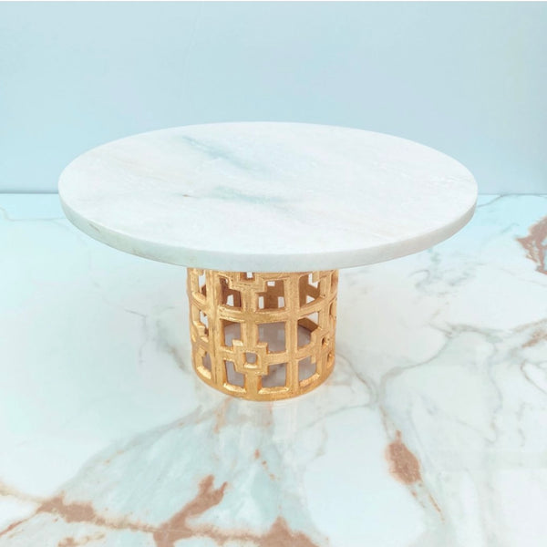 Gold and marble stand