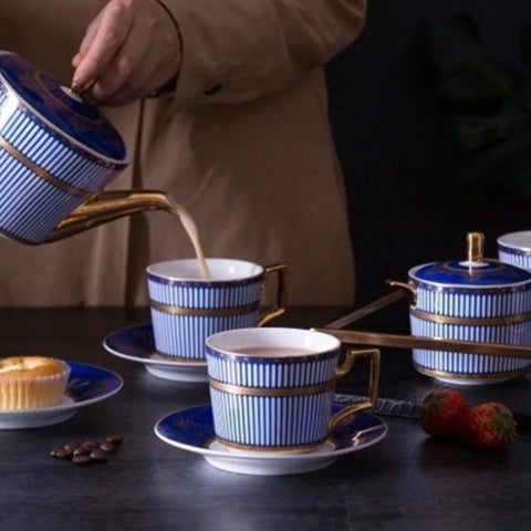 Royal blue tea/coffee set