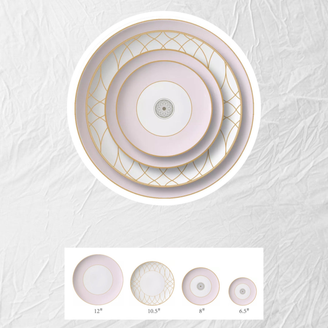 4 pieces plates set