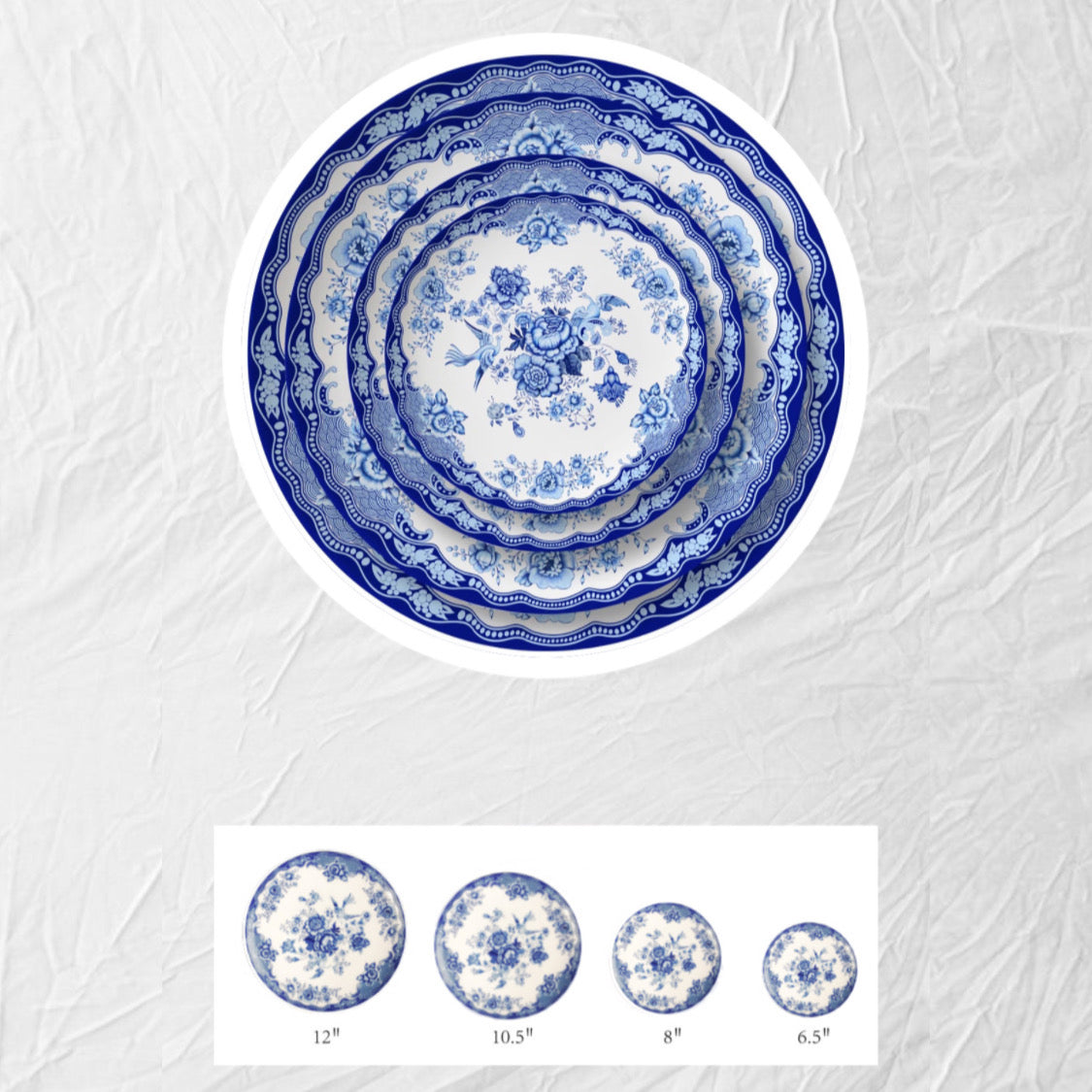 4 pieces plates set