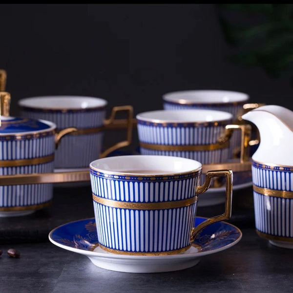 Royal blue tea/coffee set