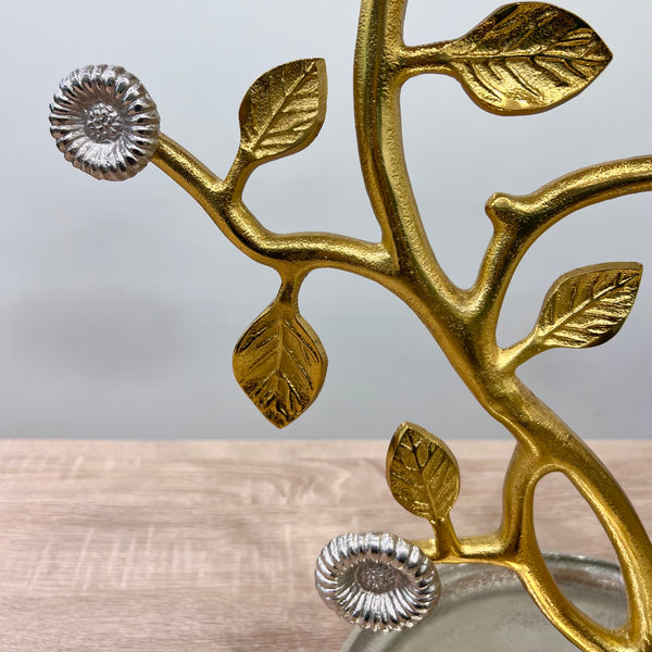 Three layers gold and silver color stand