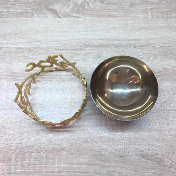 Gold and black small bowl