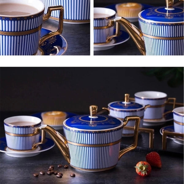 Royal blue tea/coffee set